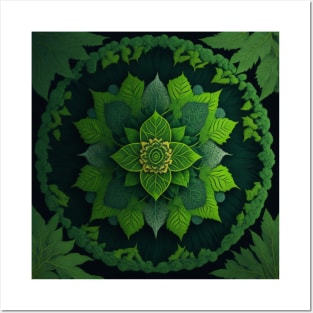 A vibrant mandala of forest foliage Posters and Art